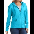 thumbnail image 3 of Sudadera con Capucha y Cremallera de Punto Flameado para Mujer, Camiseta Texturizada con Cremallera para Mujer Azul M, 3 of 8