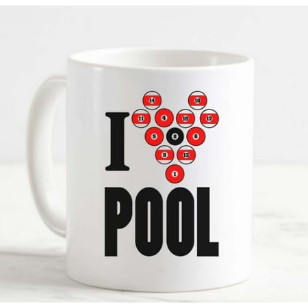 

Large Coffee Mug I love Pool - Billiards Pub Ceramic Coffee Mug Funny Gifts Cup