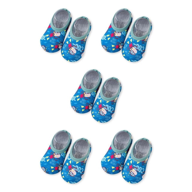 Yuarrent 1 par de zapatillas deportivas de nailon para niños, suela de silicona portátil, zapatos de natación para niños y niñas, botas de XS, Typ 1 5piezas