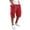wei163-Red, variant on IWRICH Cargo Shorts for Men Casual Corduroy Classic Bermuda Shorts with Pockets Drawstring Comfort Big and Tall Pants Red