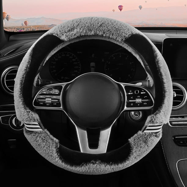 Funda para volante de coche, cálida y antideslizante, anticongelante para invierno