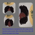 thumbnail image 4 of Juego de 4 cortinas de ducha con diseño de niña negra y rosa, mariposa azul, decoración de baño para mujeres afroamericanas, tela impermeable, cortina de ducha rosa, alfombrilla de baño antideslizante, 4 of 7