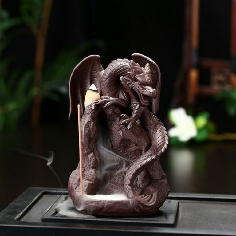 Aazon.co: Fly Dragon Backflow Incense Burner Handade Waterfall Incense Holders Hoe Decor