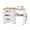 White, variant on WARAYZ Foldable Space-Saving Sewing Table with Storage, Power Outlet, 6 Side Trays & Open Shelf, Lockable Wheels, White, 1 Count