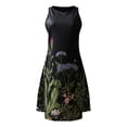 thumbnail image 4 of Fridja Robe Longue à Col Rond Décontractée et à Imprimé Floral pour Femme Été, 4 of 4