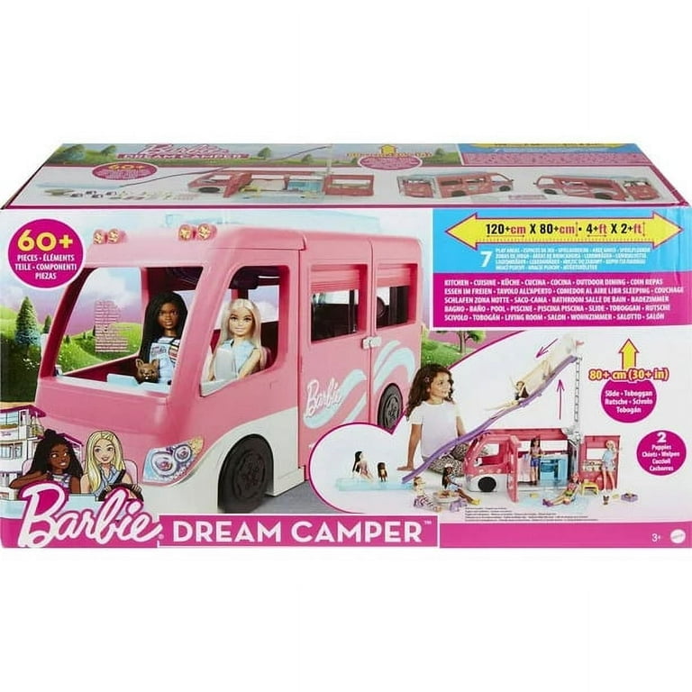Barbie Camper DreamCamper with Playset Pool and 60+ Toy Accessories