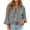 Gray, variant on Lutiedan Womens Button Down Tops 3/4 Sleeve Ruffle Bell Collar Blouses Casual Business Work Blouses with Chest Pockets S-XXL