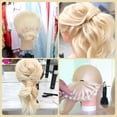 thumbnail image 4 of Cabeza de maniquí ZOMOI 26-28 con 80% de pelo real y soporte de pinza, 4 of 6