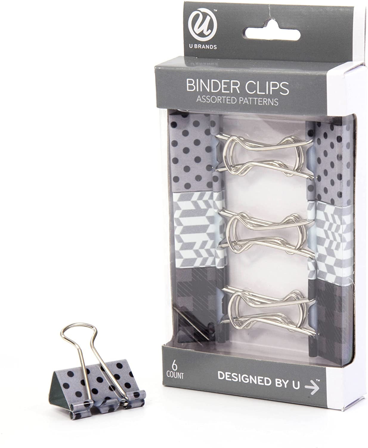 U Brands Binder Clips, Medium 11/4Inch Width, 1/2Inch Paper Holding