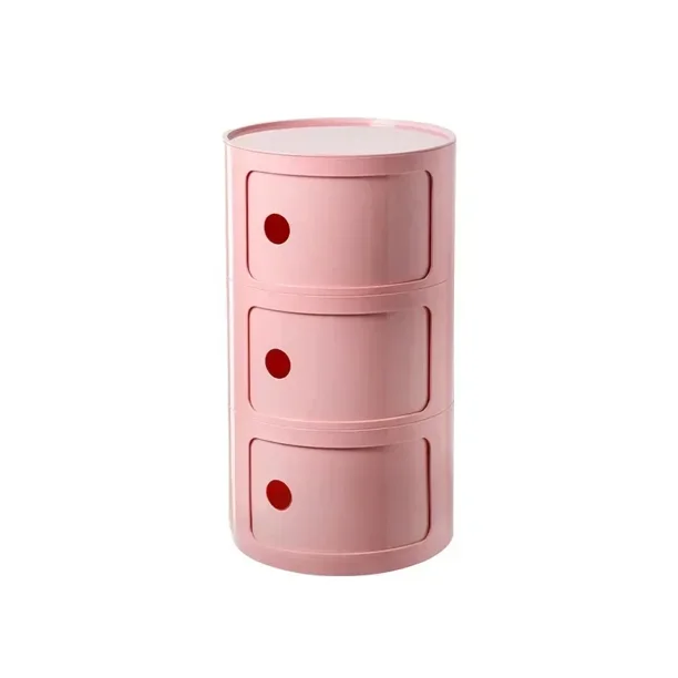 Mesita de noche nórdica de celebridad, mesita de noche de plástico pequeña y creativa, redonda, sencilla y moderna, muebles elegantes para mesita de noche Comodini
