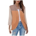 thumbnail image 1 of AherBiu Cardigan pour Femmes Léger Manches 3/4 Ouvert Cardigans Automne Décontracté Confortable Boléros Extérieur, 1 of 4