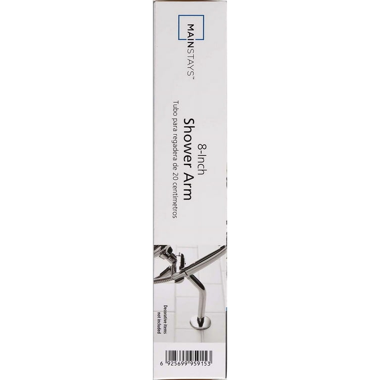Mainstays 8-Inch Chrome Shower Arm With Flange photo 5