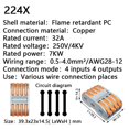 thumbnail image 1 of Conector de Cable compacto Universal 222X 212, conexión de cableado, iluminación, bloque de terminales de Conductor Push-in, Mini conector de Cable rápido, 1 of 4