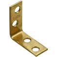 thumbnail image 2 of National Hardware 1.5 in. H X 0.63 in. W X 0.08 in. D Brass-Plated Steel Inside Corner Brace, 2 of 8