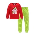 thumbnail image 4 of Pijamas de Navidad para bebés y niñas, conjunto de pijamas de Navidad de Papá Noel, ropa de dormir de algodón para niños pequeños, ropa de dormir de Año Nuevo para niños, conjunto informal, 4 of 4