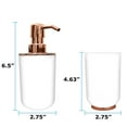 thumbnail image 3 of Bathroom Accessories Set, Toothbrush Holder, Soap Dispenser, Rose Gold and White, 4 Piece, 3 of 7