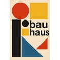 thumbnail image 2 of 24x36in Poster Bauhaus Style Modernist Poster – Minimal Geometric Typography Wall Art 【Rolled Canvas】, 2 of 4