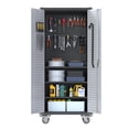 thumbnail image 4 of Supeer Metal Rolling Storage Cabinet with Multi Use Pegboard, Large Steel Utility Toolchest with Adjustable Shelves & Locking Doors - Garage Cabinets for Tool Storage,Assemble Required (Handle), 4 of 7