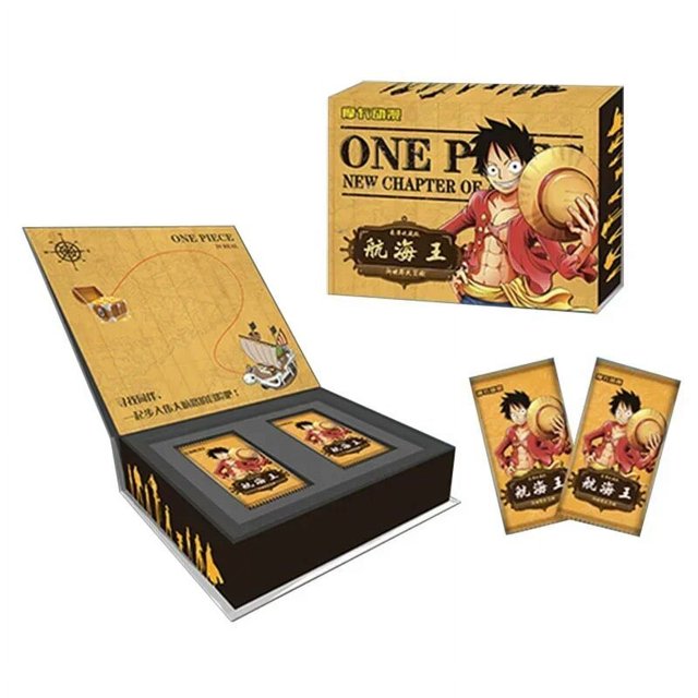 Tarjeta de una pieza, edición dorada, tarjeta de colección de aventuras del Nuevo Mundo, Luffy Nami Zoro, juguete para niño, tarjeta de colección de regalo