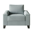 thumbnail image 3 of Castle Place Elegance Linen Upholstered Armchair, Light Blue, 3 of 7