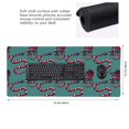 thumbnail image 3 of Disketp Snake And Rose Gaming Mouse Mat Long Extended Mouse Pad Desk Mat Non-Slip Rubber Mice Pads Stitched Edges(315.5 x 16 x 0.12 Inches), 3 of 8