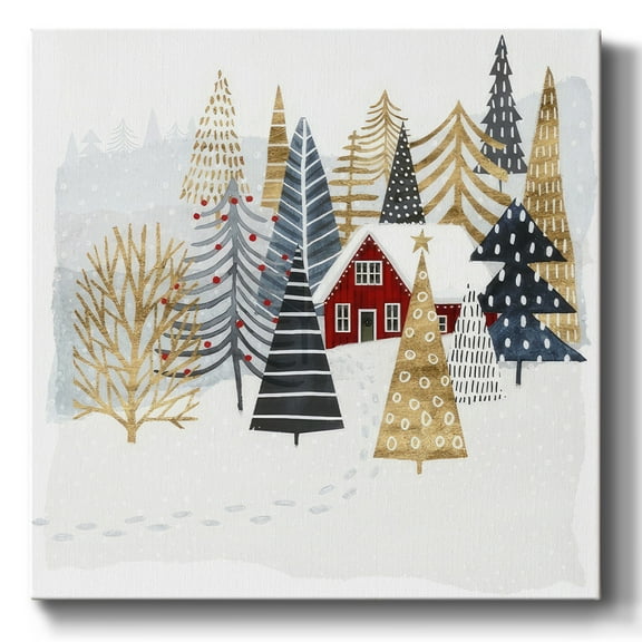 Christmas Chalet I- Gallery Wrapped Canvas