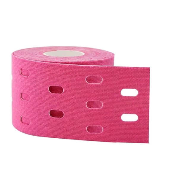 Cinta de Kinesiología Adhesiva Perforada Elástica de Látex Transpirable para el Cuerpo Atlética Cinta para el Dolor Muscular Alivio del Dolor Fitness C