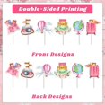 thumbnail image 5 of Travel Party Cupcake Toppers 24pcs Pink Let the Adventure Begin Cupcake Picks Travel Theme Birthday Party Supply Travel Around The World Cupcake Decorations for Bon Voyage Adventure Birthday, 5 of 6