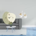 thumbnail image 2 of Reloj de cisne, ingenioso adorno de pared, reloj colgante de dibujos animados y elegantes figuras para cocina, oficina, granja, estantería, entrada., 2 of 8