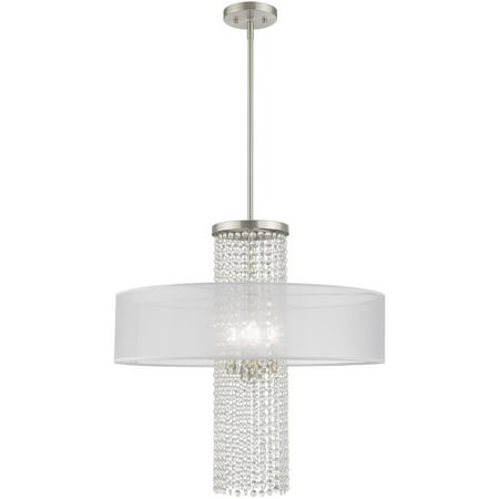 

Chandeliers 4 Light Fixtures With Brushed Nickel Finish Steel Material Candelabra 33 240 Watts