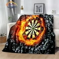 thumbnail image 2 of Fashion Dartboard Series Blanket Ice And Fire Soft Darts Pattern Portable Flannel Sofa Or Bed Dart Backboards, 2 of 5