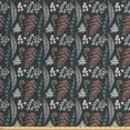 thumbnail image 1 of Leaves Fabric by the Yard, Floral Blossoms Composition with Flourishing Foliage Elements Botanical Garden Art, Upholstery Fabric for Dining Chairs Home Decor Accents, Multicolor by Ambesonne, 1 of 4
