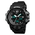 thumbnail image 2 of Reloj impermeable con pantalla dual, luz de fondo, esfera redonda, deportes, reloj de pulsera digital, alarma, cronómetro seitruly EL4547-03, 2 of 2