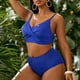 thumbnail image 2 of Traje de Baño Conservador de Tamaño Grande con Falda Dividida, Conjunto de Bikini de Puntos de Polka, Detalle de Ganchillo Y Top Acolchado para la Playa Y la Piscina, 2 of 5
