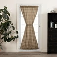 thumbnail image 2 of VHC Brands Sawyer Mill Plaid Cotton Farmhouse Curtains Rod Pocket Tie Back(s) Door Panel 72 Inches Length, Charcoal Black, 2 of 8