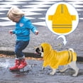 thumbnail image 4 of impermeables para perros, ropa de lluvia con capucha para perros, poncho para la lluvia, chaqueta de lluvia para mascotas con tira reflectante (amarillo, rojo, rosa, M), 4 of 5