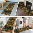 thumbnail image 5 of 2'x6' Rug Runners for Hallways Kitchen, Bohemian Flower Non Slip Entryway Beside Floor Carpet Runner, Colorful Yellow Boho Rustic Tribal Washable Laundry Room Bedroom Throw Rugs Mat for Family Pet, 5 of 8