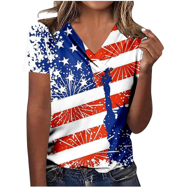 Camiseta de Manga Corta con Cuello en V, Camiseta Larga de Moda Y Ligera para Mujeres