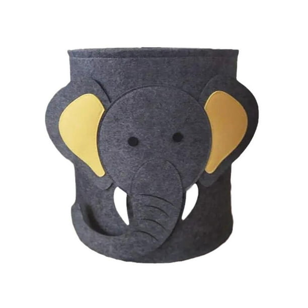 SGACAI Cesta de fieltro para guardar animales, cesta de dibujos animados de león, elefante y tigre V8U7 ▲у
