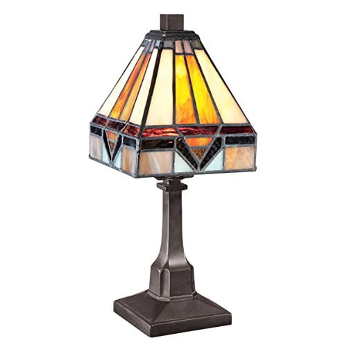 Fine Art Lighting T614 84 Coupes de Verre Mini Lampe de Table Tiffany, 6 x 12", Multicolore