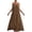 Coffee, variant on SELONE Hawaiian Dresses for Women Ruched Beach Boho Dresses Column Sleeveless Maxi Cami Sundress V Neck Smock Dresses 2XL