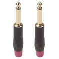 thumbnail image 1 of 2pcs 6.35mm Microphone Jack Gold-plated Stereo Male Plug Cable Connector, 1 of 5