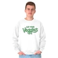 thumbnail image 3 of Eat Veggies Fun Message Vegetarian Sweatshirt for Men or Women Brisco Brands L, 3 of 6