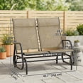 thumbnail image 3 of Outsunny Banc à Bascule d'Extérieur, Balançoire de Jardin pour 2 Personnes, Brun, 3 of 10