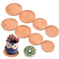 thumbnail image 1 of Ensemble de 8 Plateaux en Bambou Rond pour Pot de Succulentes sous-Verre Mosaïque, 1 of 10