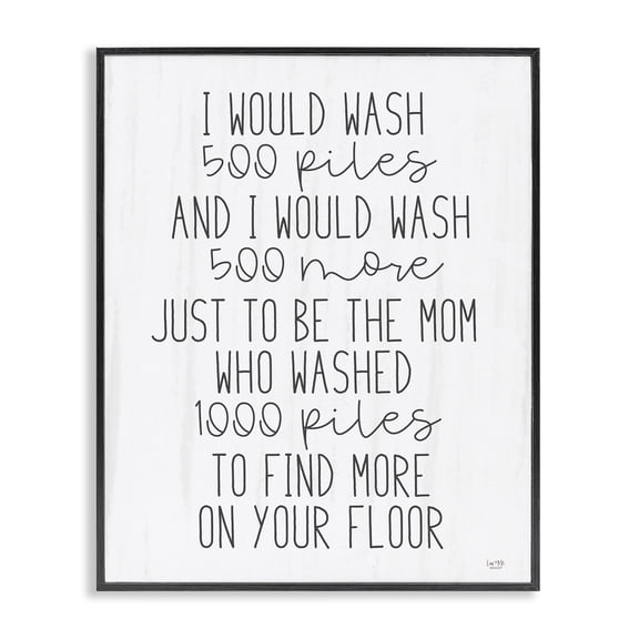 Stupell Industries Rustic Lodge Would Wash 500 Piles Black Framed Giclee Art, 11 x 14, by Lux Me Designs