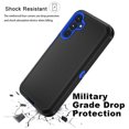 thumbnail image 4 of Ebizware for Samsung Galaxy A15 5G Phone Case, Shockproof Armor Rugged Case Military Grade Heavy Duty 3 in 1 Protection Cover for Galaxy A15 5G - Black/Blue, 4 of 8