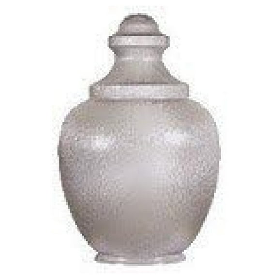 27 Inch Clear Textured Macho Acorn Lamp Post Globe with 8 Inch Neck