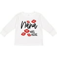 thumbnail image 3 of Inktastic Nana Was Here Red Kisses Boys or Girls Long Sleeve Toddler T-Shirt, 3 of 5