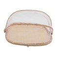 thumbnail image 3 of Carpa para alimentos, cesta de bambú tejida a mano, bandeja para frutas, cesta , contenedor, plato para servir comida, cubierta de malla para 35cmx37cmx16cm, 3 of 9